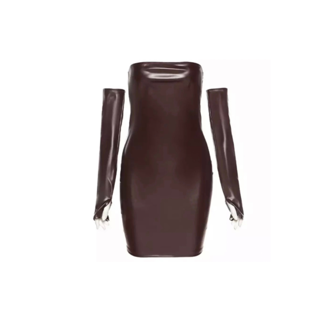 Stick to Me Latex Mini Dress