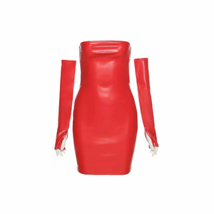 Stick to Me Latex Mini Dress