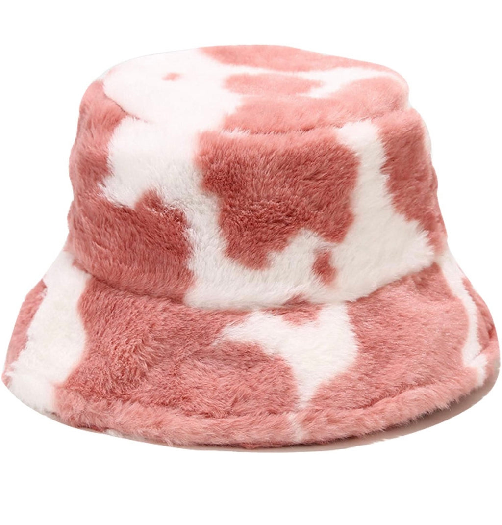 Faux Fur Pink Moo Bucket